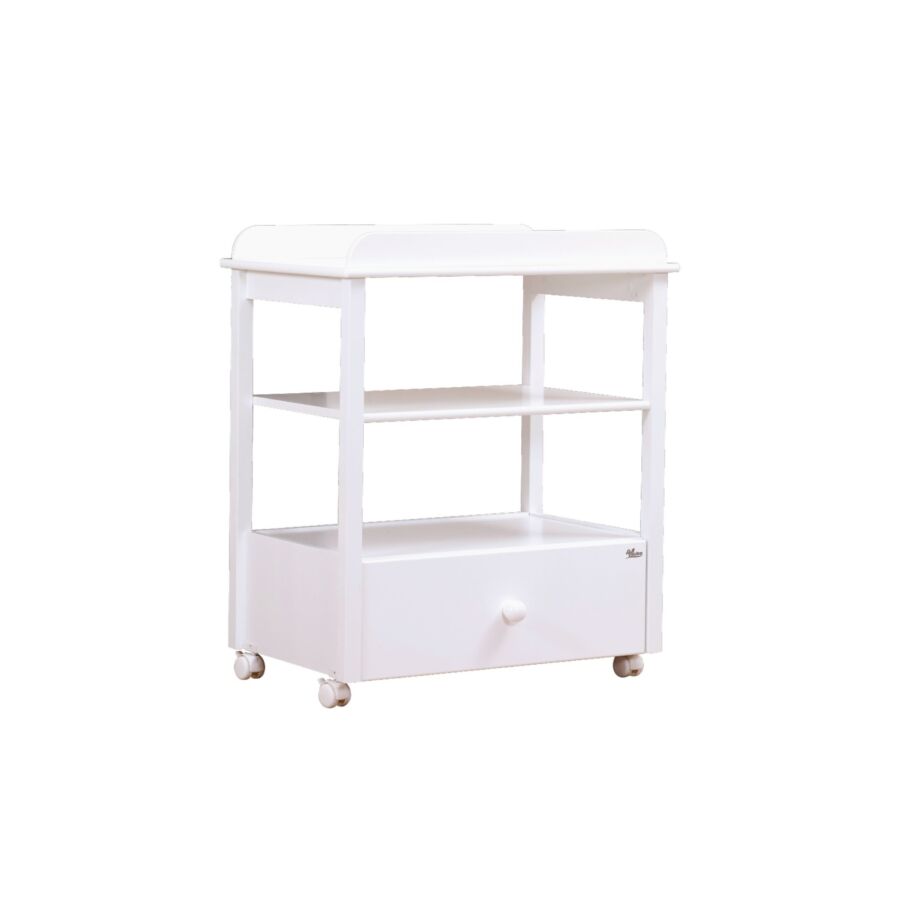 Fixation Support Table à Langer Bois Blanc pour Mobile Enfant