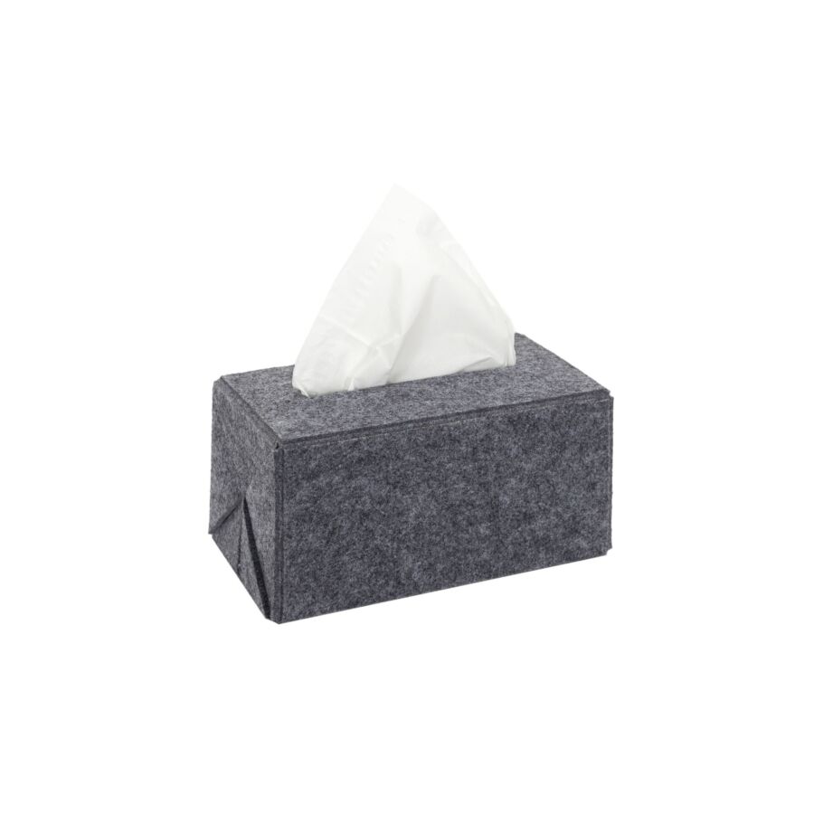 Boite à Mouchoir Feutrée M24 - Gris Boites de rangement