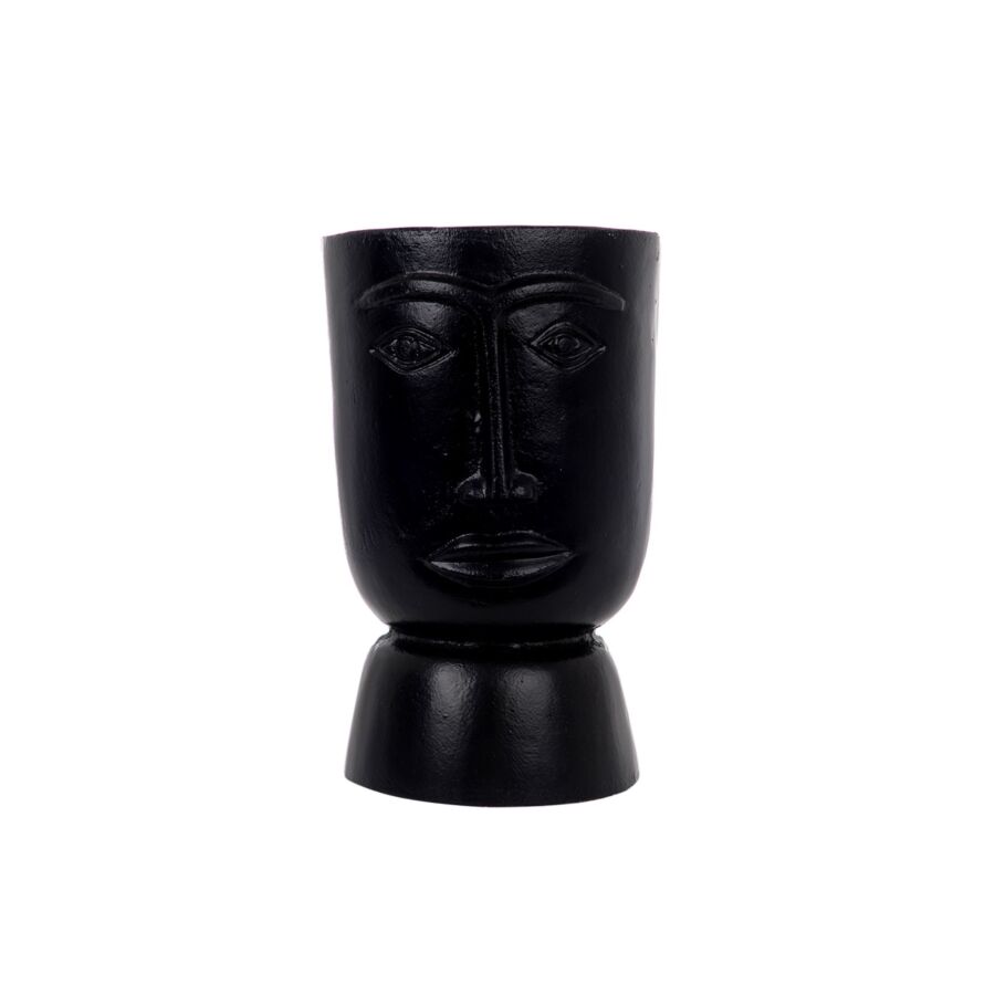 Vase En Forme Visage - Noir Vases