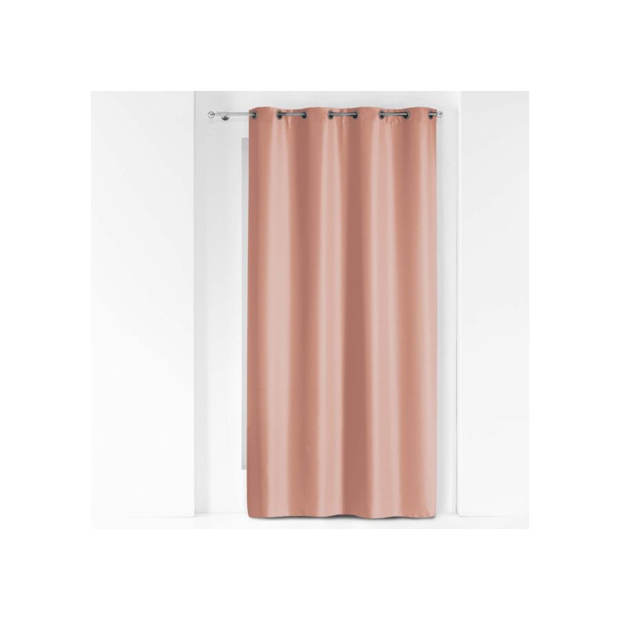 Rideau Occultant À Oeillets En Métal POLY UNI ESSENTIEL - Rose Poudre Rideaux