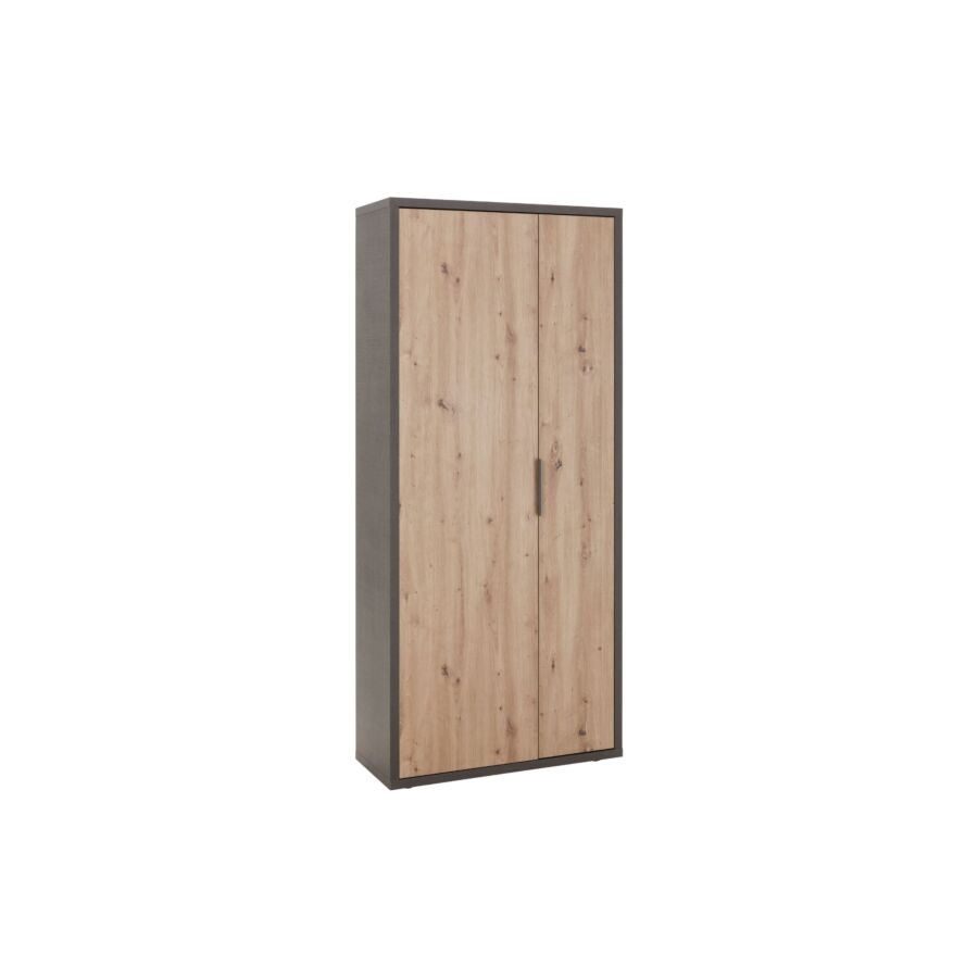Armoire SEGNO 2 Porte 85,1x35,3x192cm Chêne / Anthracite Armoires rangements