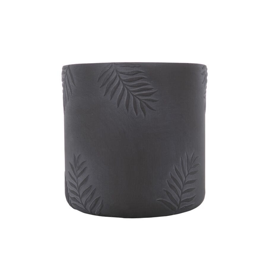 Pot En Fibre 30x30x30,5cm - Taupe Décoration