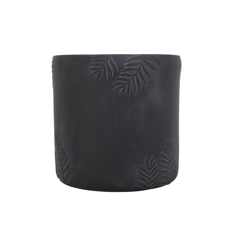 Pot En Fibre 36,5x36,5x37cm - Gris Foncé Décoration