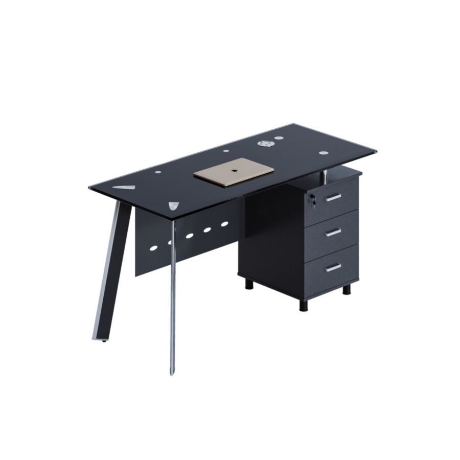 Bureau Opérationnel SHIRAZ Avec Caisson - Noir