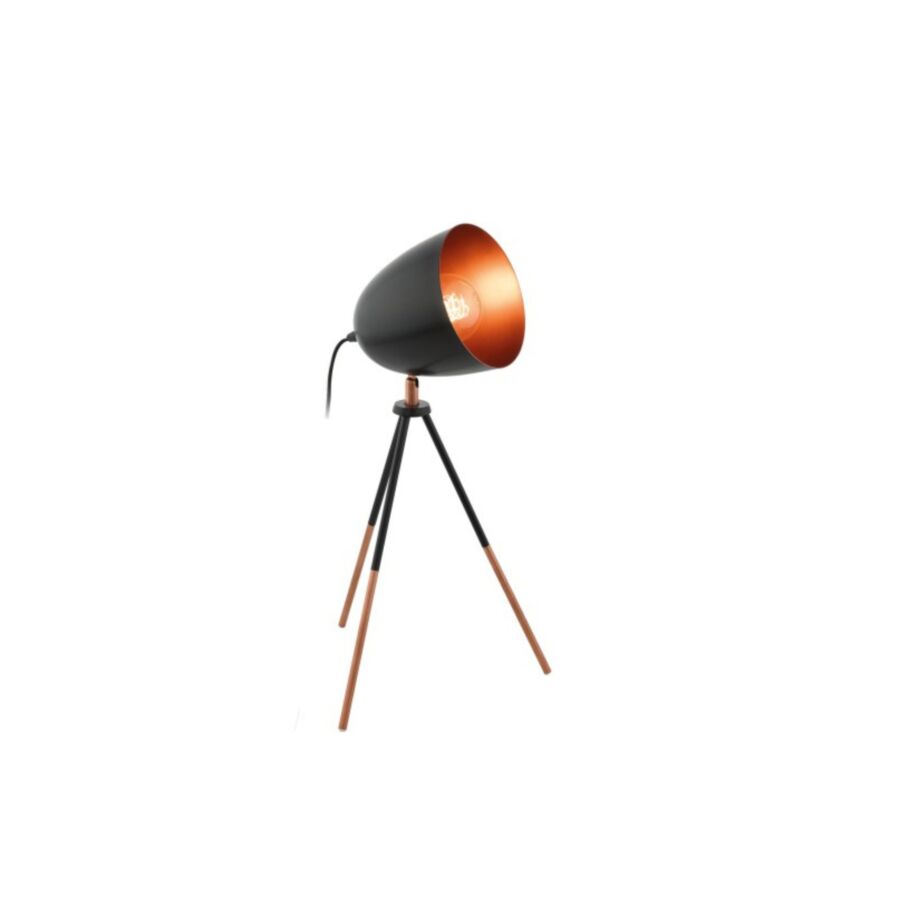 Table De Lampe CHESTER - Noir / Bronze Lampe de table