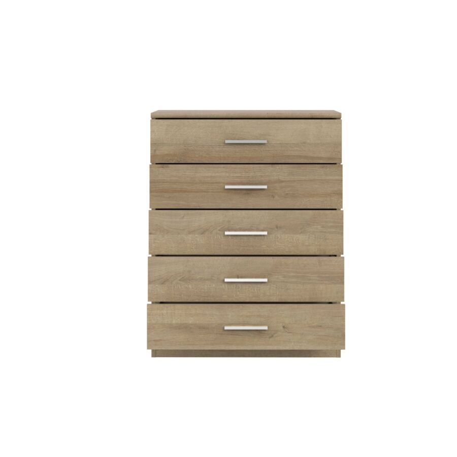 Commode PANAMA Avec 5 Tiroirs - Chêne Commodes