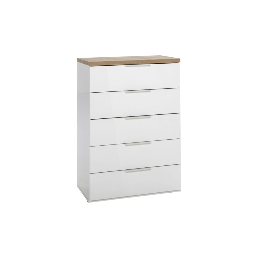 Meuble de Rangement avec Tiroirs Commode Blanche Chiffonnier en