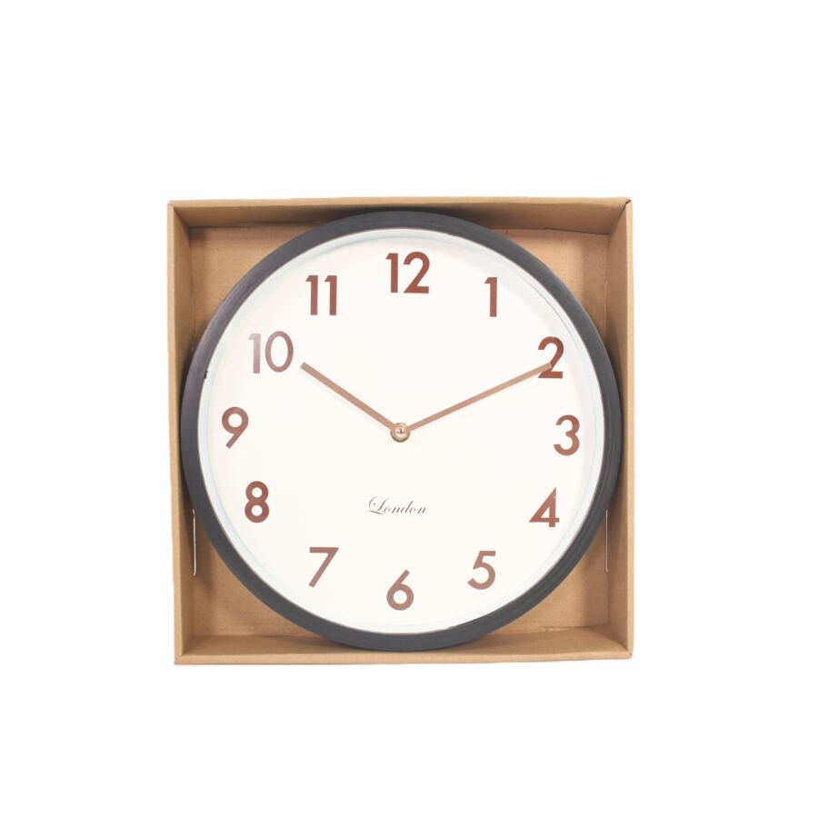 Horloge Murale 30,5x30,5x4,4cm - Noir Horloges