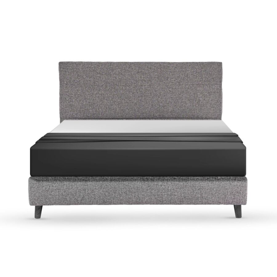 Lit Tapissé New MARSILIA En Tissu - Gris Foncé Lits adulte