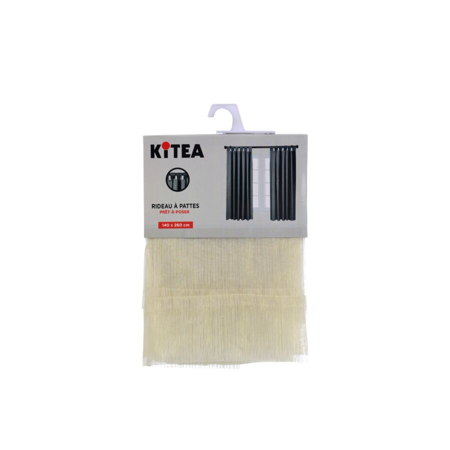 Rideau VOILAGE RAYE Avec Bande - Beige Rideaux