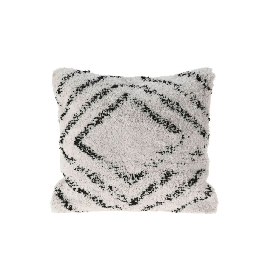 Coussin Carré ZIGZAG 45x45cm - Blanc / Noir Coussins décoratifs