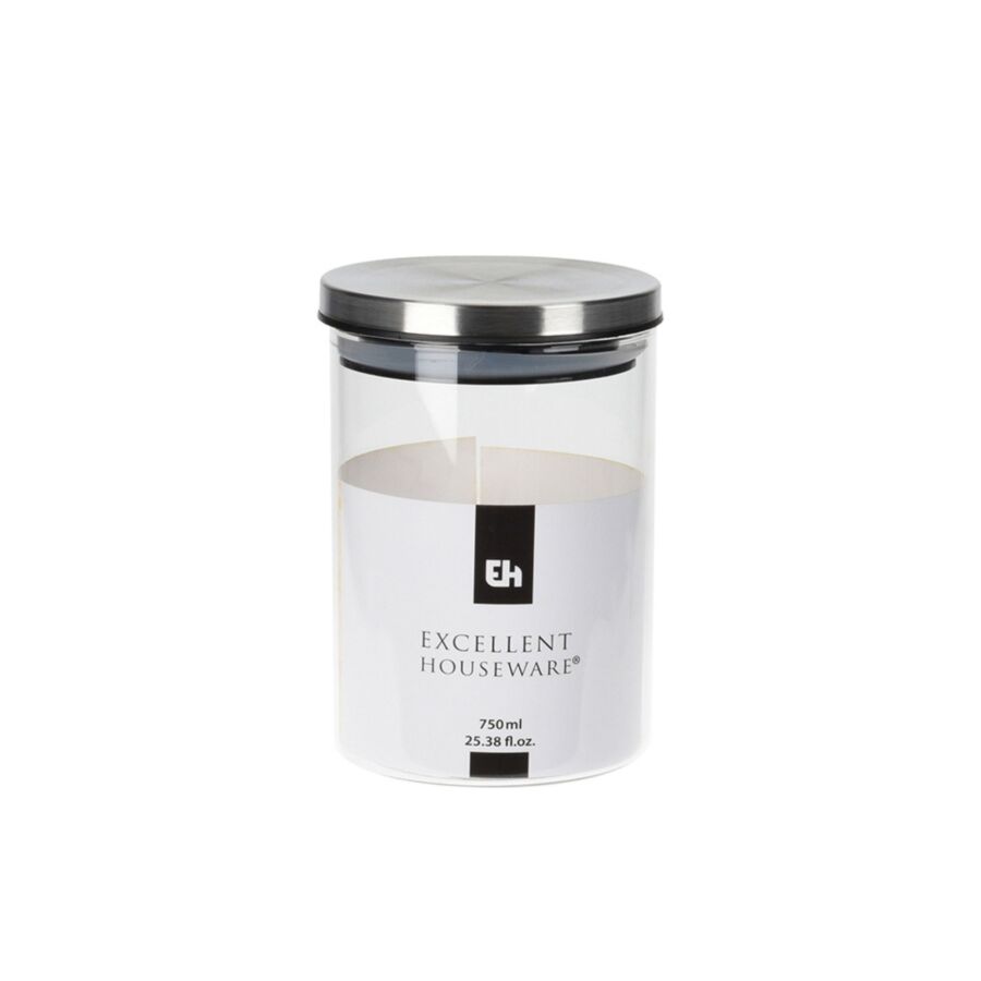 Bocal De Stockage En Verre Avec Couvercle 14cm - Blanc Rangement cuisine