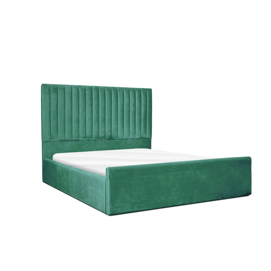 Lit Tapissé MADEIRA En Velours 200x200cm - Vert Royal Lits adulte