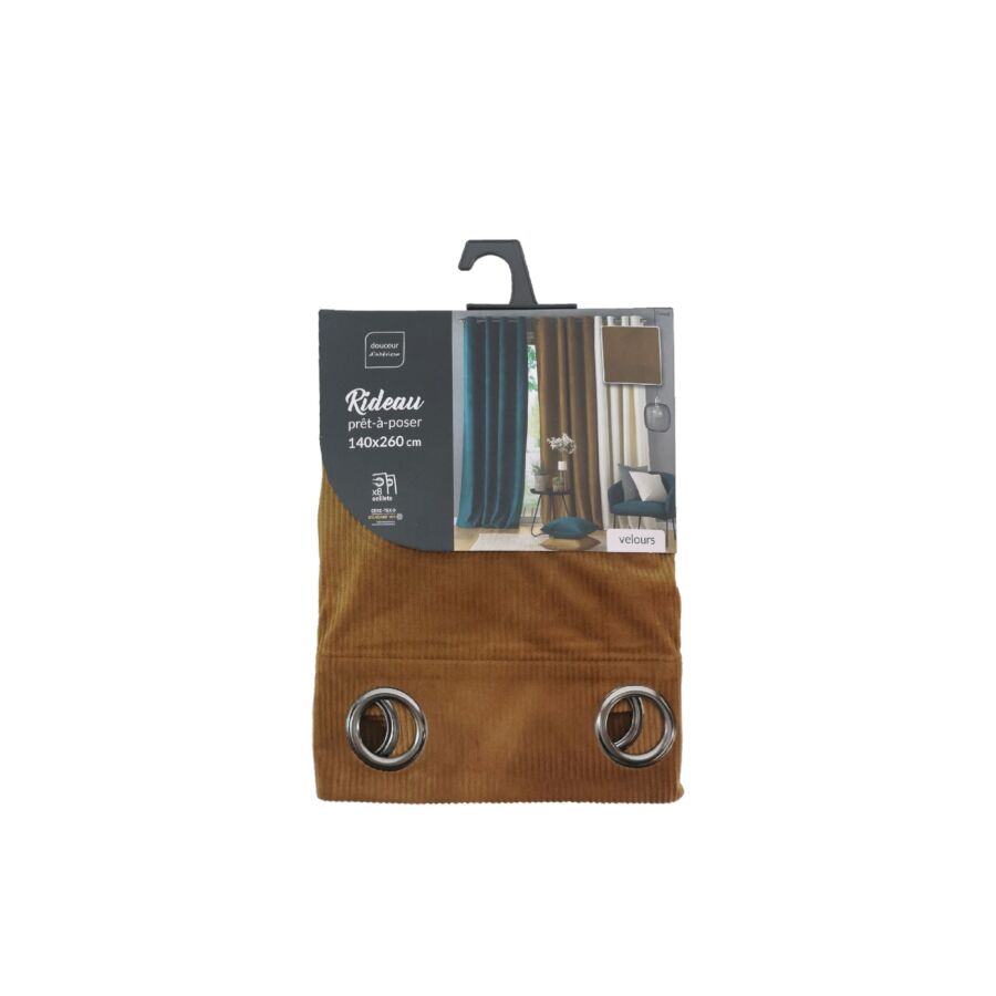 Rideau À Oeillets 140x260cm - Camel Promos printemps