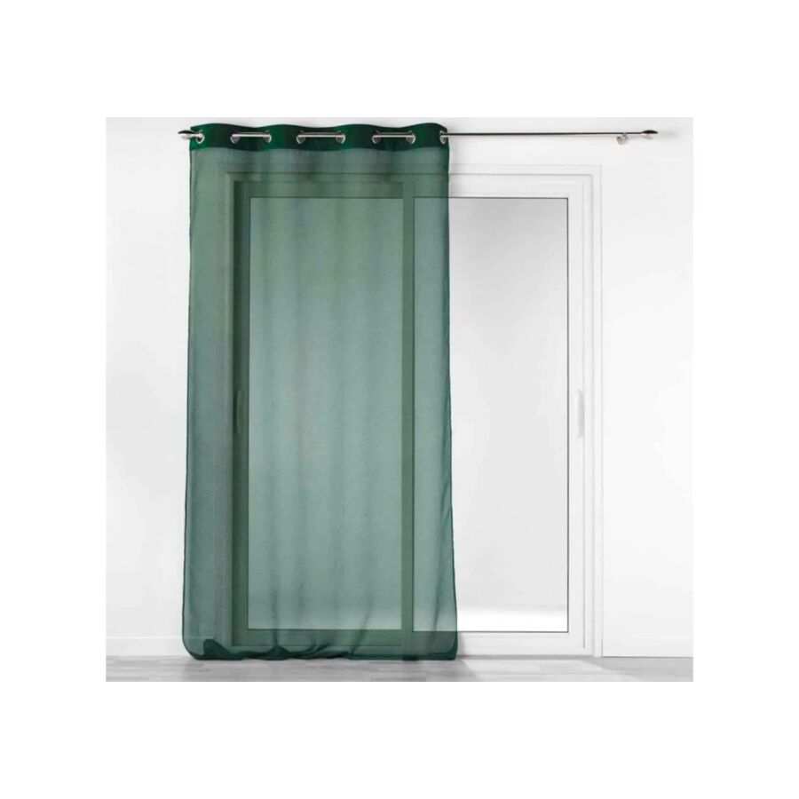 Rideau Voilage À Œillets 140x240cm - Vert Rideaux