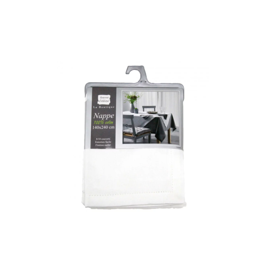 Nappe Rectangle 140x240cm - Blanc Nappe et serviettes