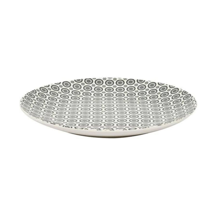 Assiette Cottage Porcelaine 25 cm - Gris Serviteurs