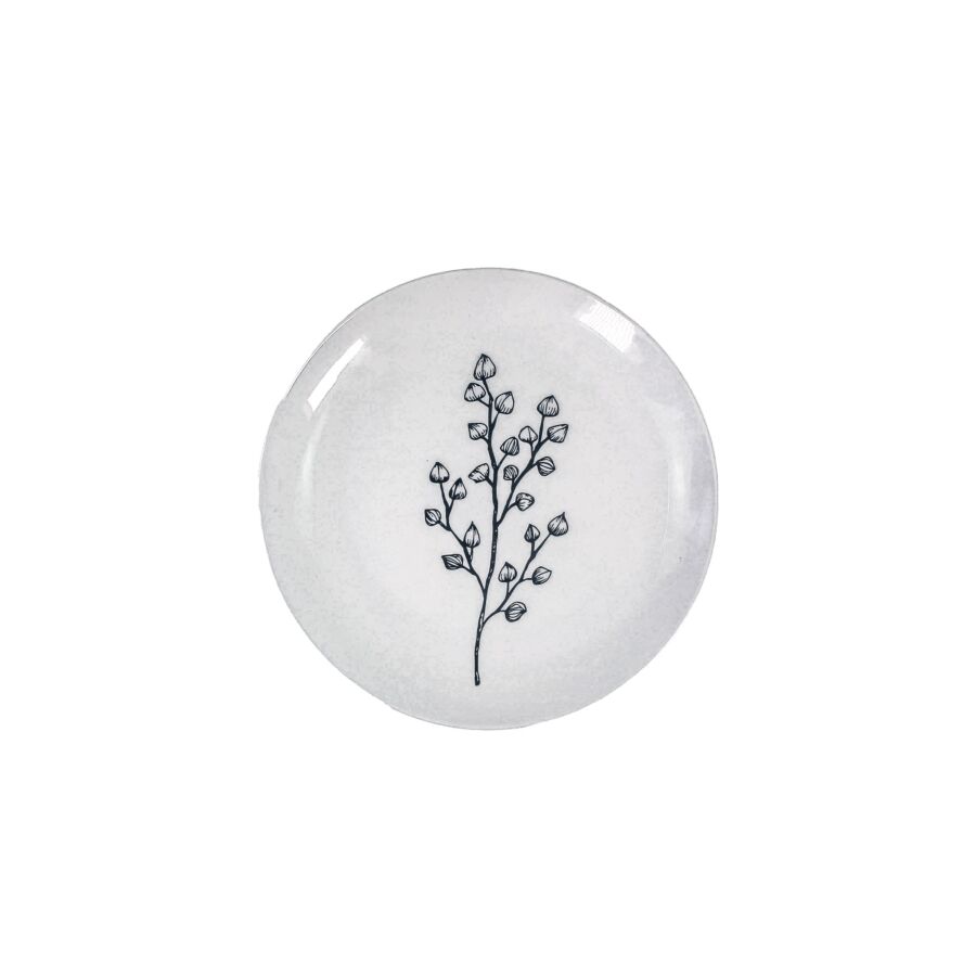 Assiette Cottage En Porcelaine - Gris Serviteurs