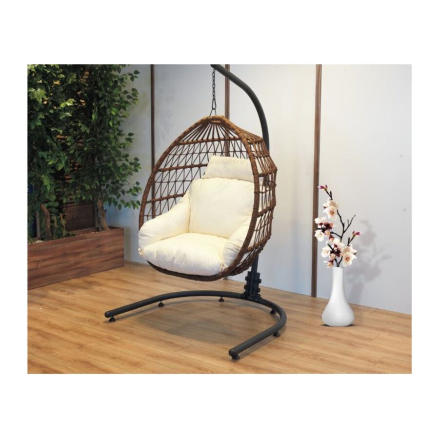 Chaise Pendante En Corde WIKO - Marron Chaises sans accoudoir