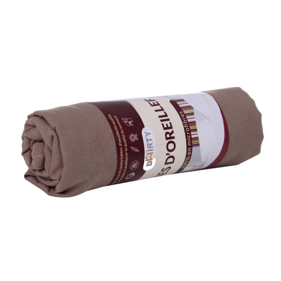 Set De 2 Taies D'oreillers 50x70cm - Marron Promos printemps