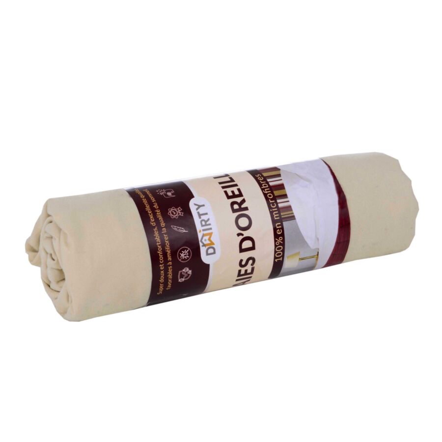 Set De 2 Taies D'oreillers 50x70cm - Beige Textile intérieur