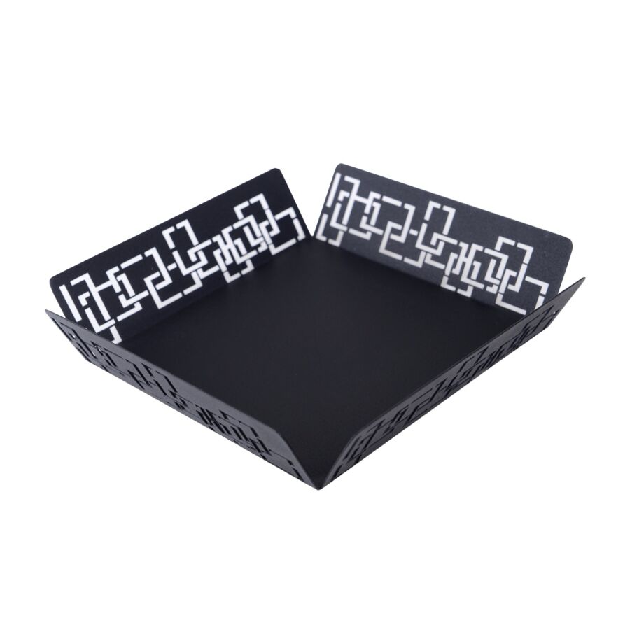 Panier CHAINE Carré - Noir Plateaux de cuisine