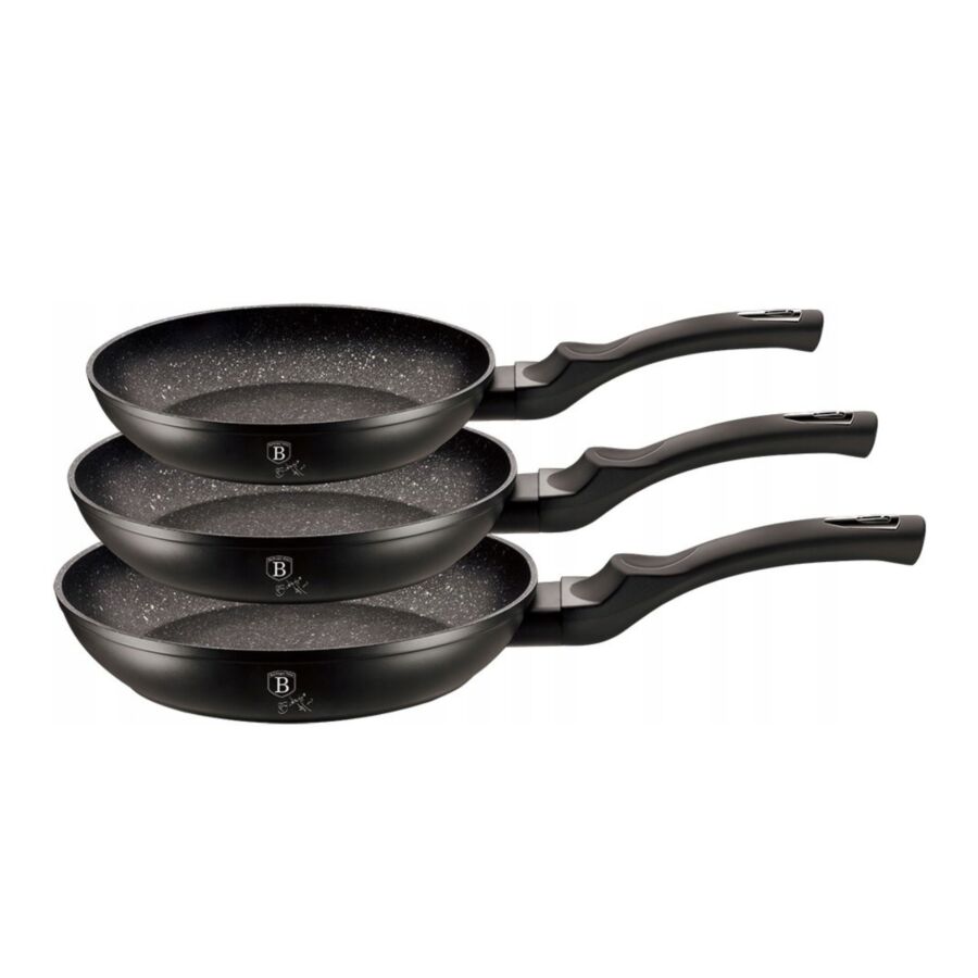 Set De 3 Poêles À Frire - Rose / Noir Cuisson et préparation