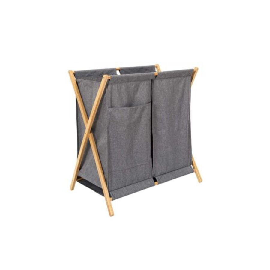 Panier À 2 Compartiments - Gris Paniers et corbeilles