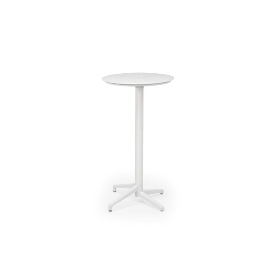 Table Haute MOON Ronde - Blanc Meubles jardin