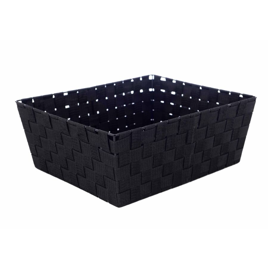 Panière Dressing Tressée 31,5x39x15cm - Noir Paniers et corbeilles