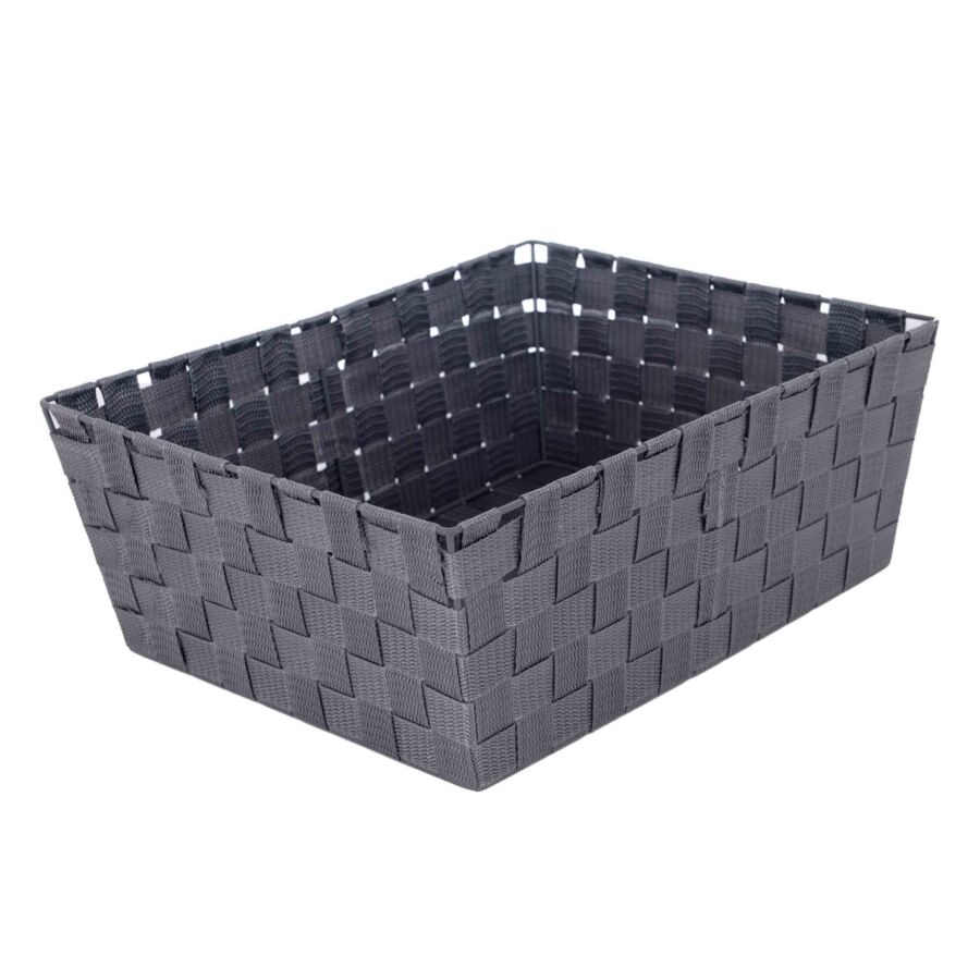 Panière Dressing Tressée 31,5x39x15cm - Gris Paniers et corbeilles