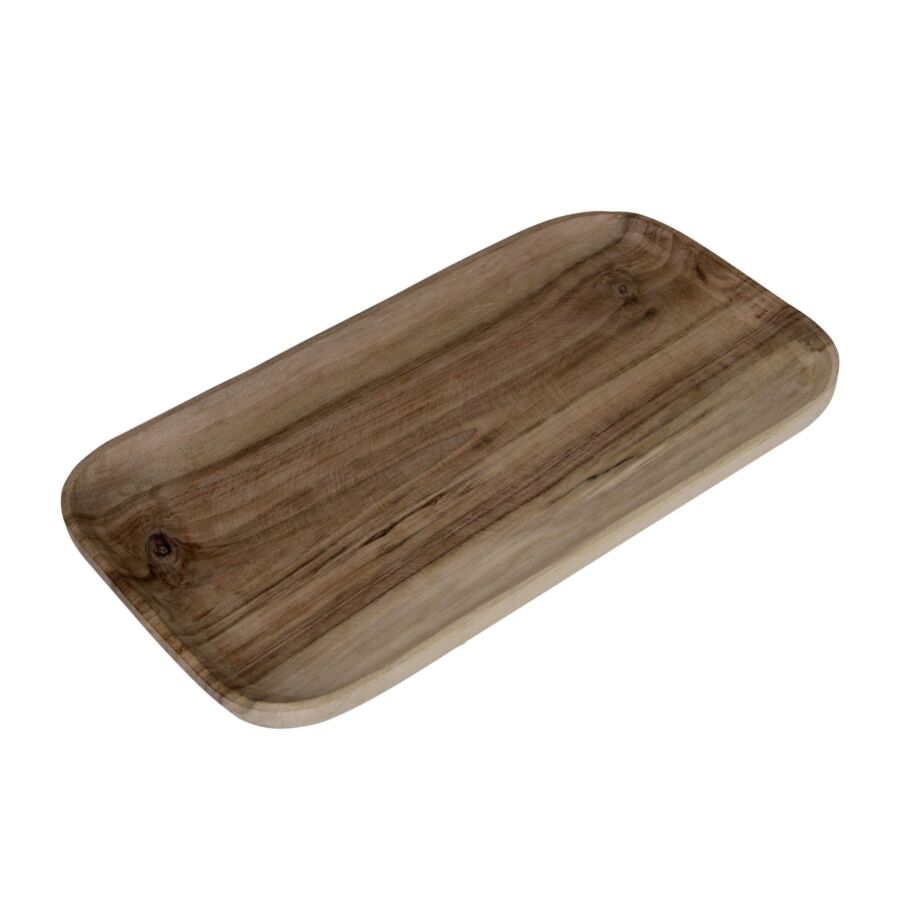 Plateau Bois 40cm - Marron Serviteurs