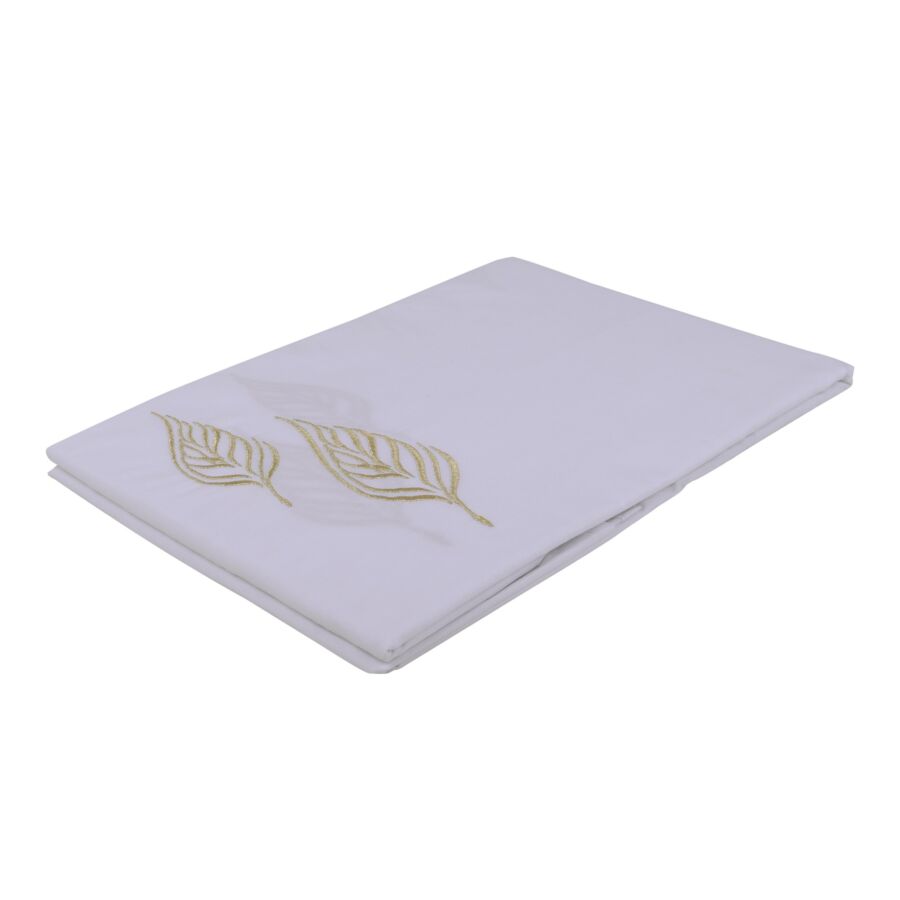 Nappe Rond Artisanale Brodée Étoile 200cm - Blanc Nappe et serviettes