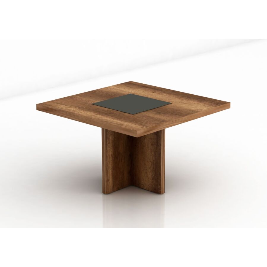 Table De Réunion Carrée OSCAR Z - Chêne / Gris Table de Réunion