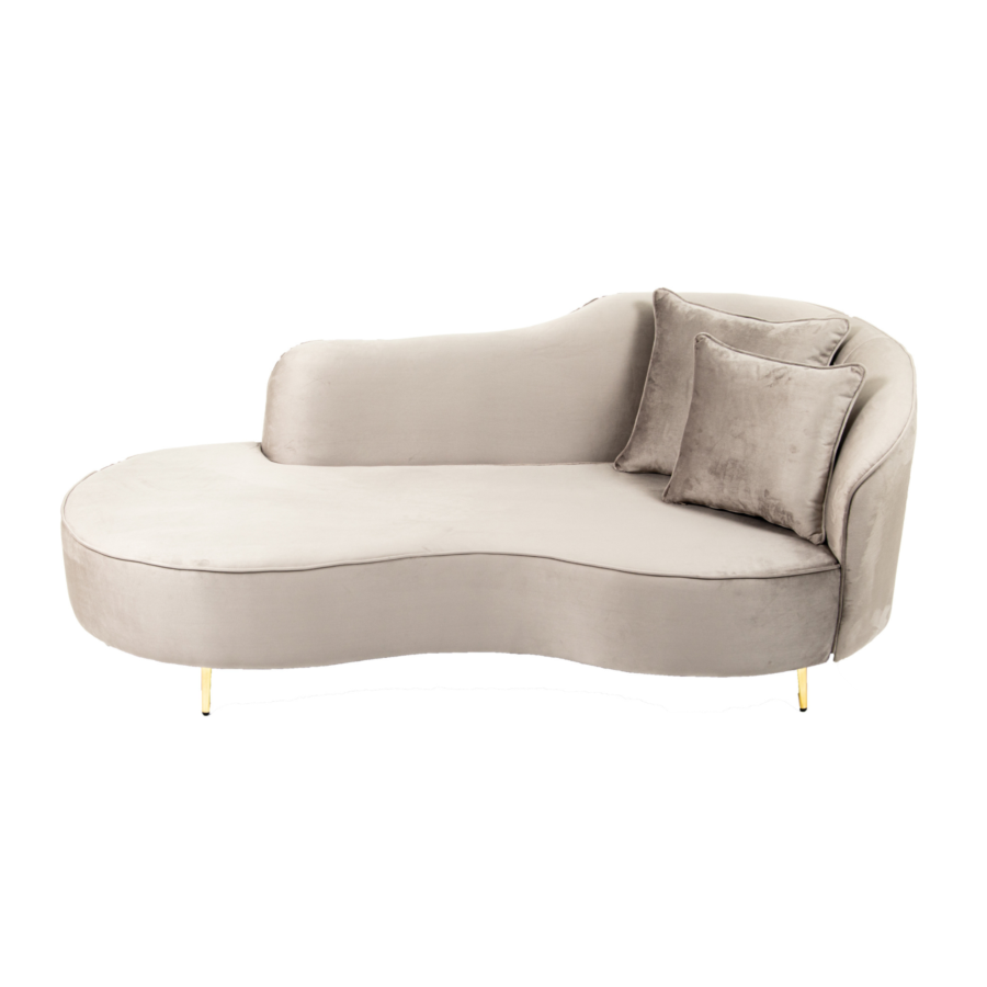 Canapé DETENTE en velours Méridienne Gauche Sofa Ramadan