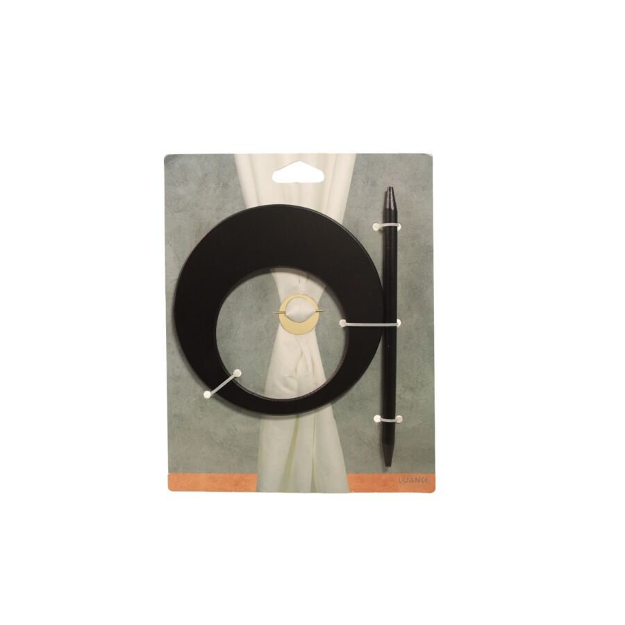Embrasse MIRZA - Noir Mat Tringles et accessoires rideaux