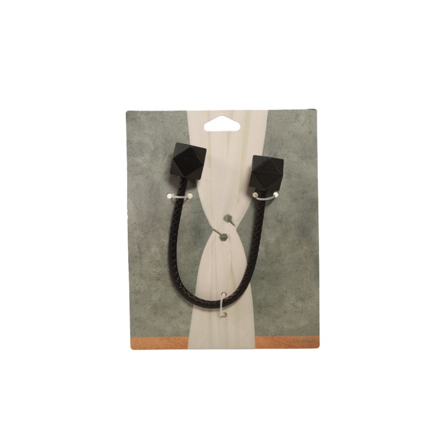 Embrasse Twist Géométrique - Noir Mat Tringles et accessoires rideaux