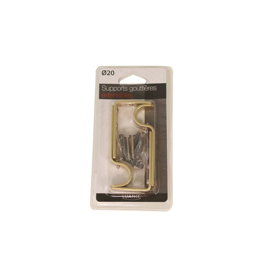 Support GOUTTIÈRE Extensible 11-15cm X2 - Doré Déstockage