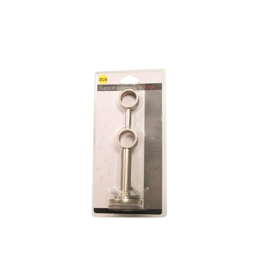 Support Double Extensible 19cm x1 - Argent Mat Déstockage