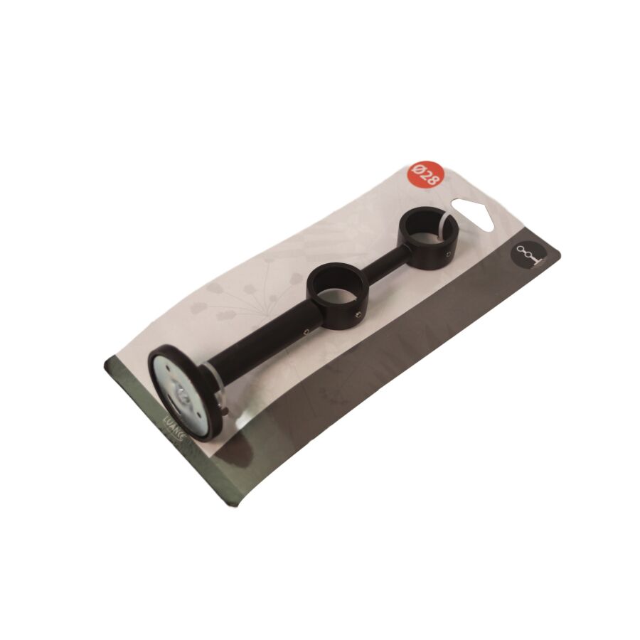 Support Double Extensible 19cm x1 - Noir Mat Déstockage