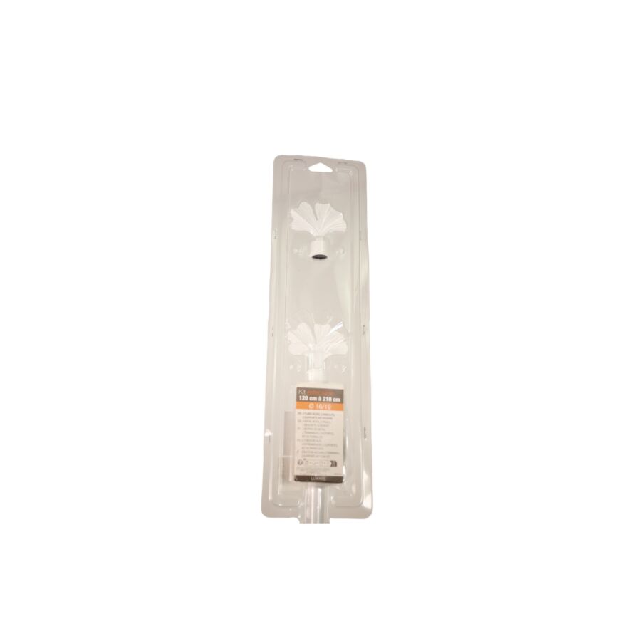 Tringle 120-210cm Avec Embout NIKKO - Blanc Laque Tringles et accessoires rideaux