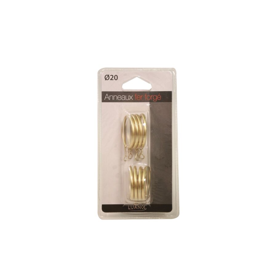 8 Anneaux De Rideaux - Doré Accessoires Cuisine