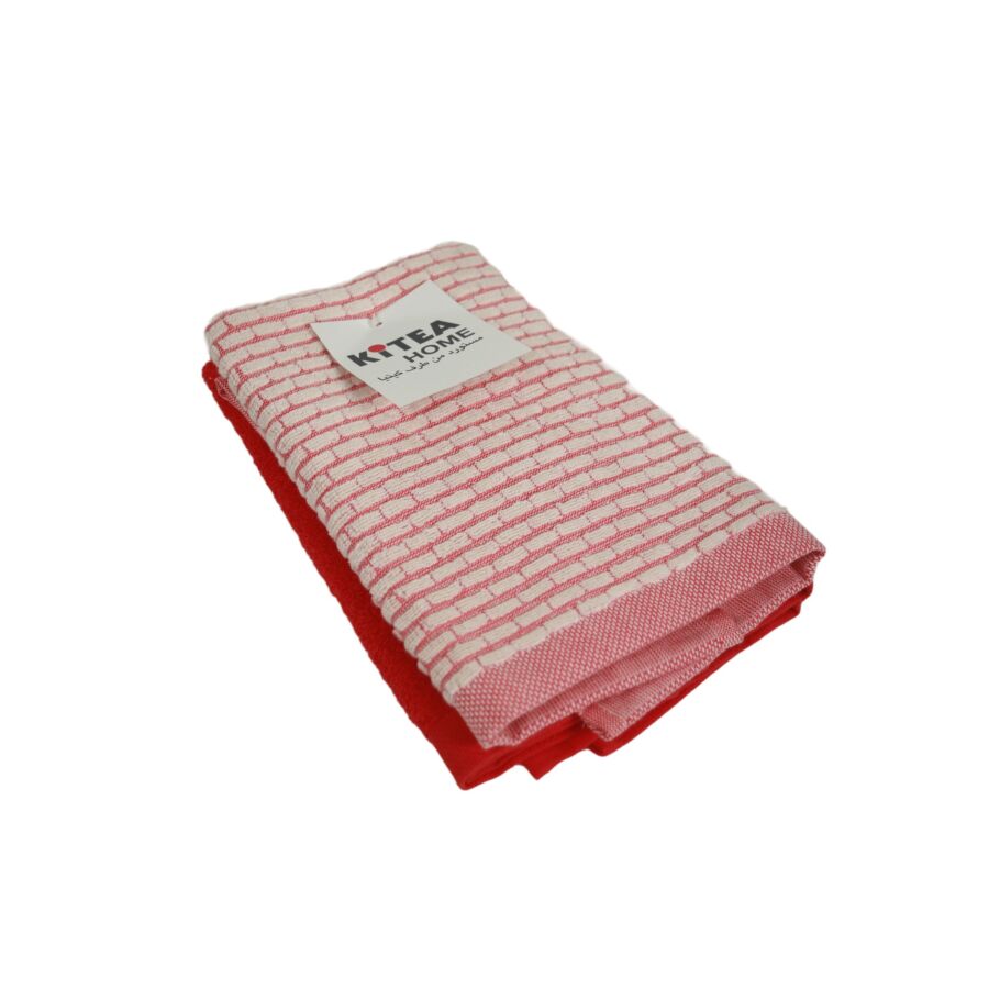 Packs De 2 Torchons 50X50cm - Rouge Serviettes de bain