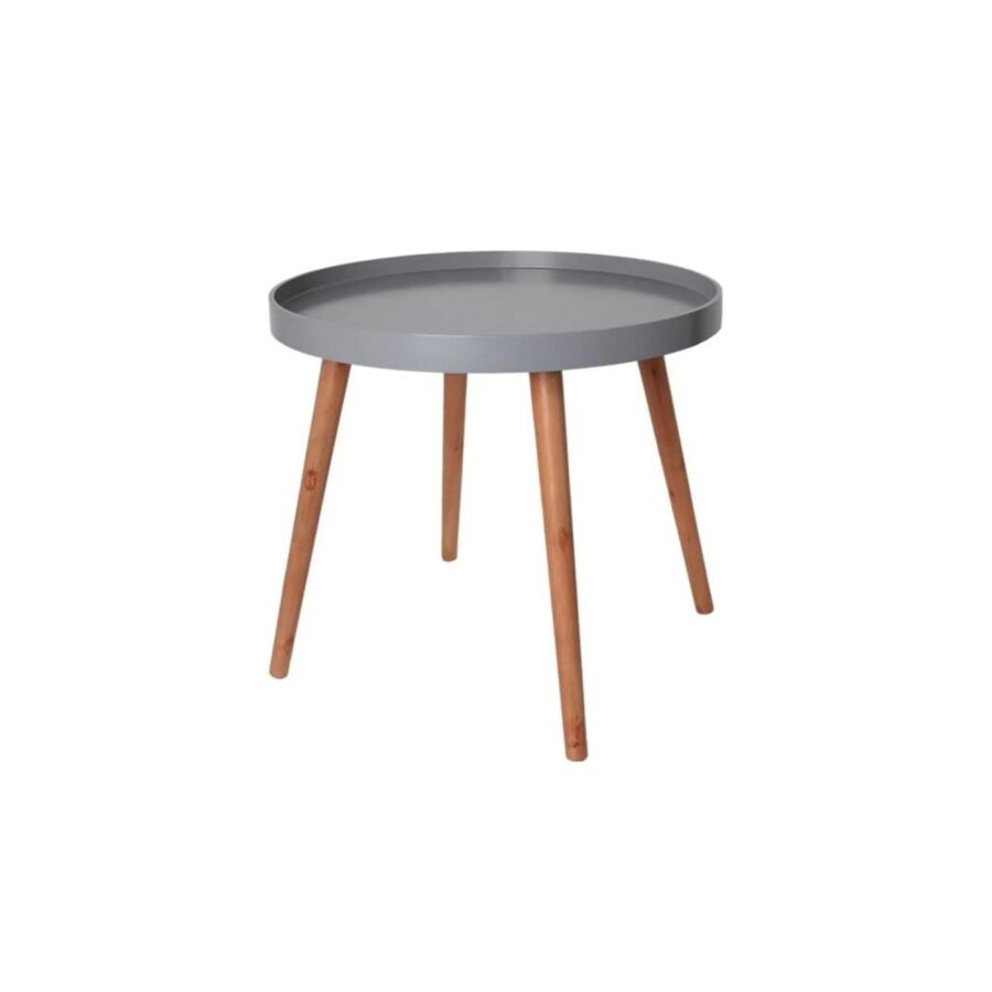 Table Plateau Ronde - Grise Tables basses