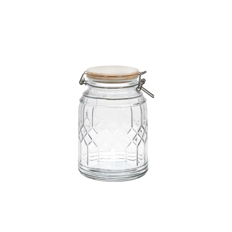 Bocal De Conservation 1,8L - Blanc / Beige Rangement cuisine