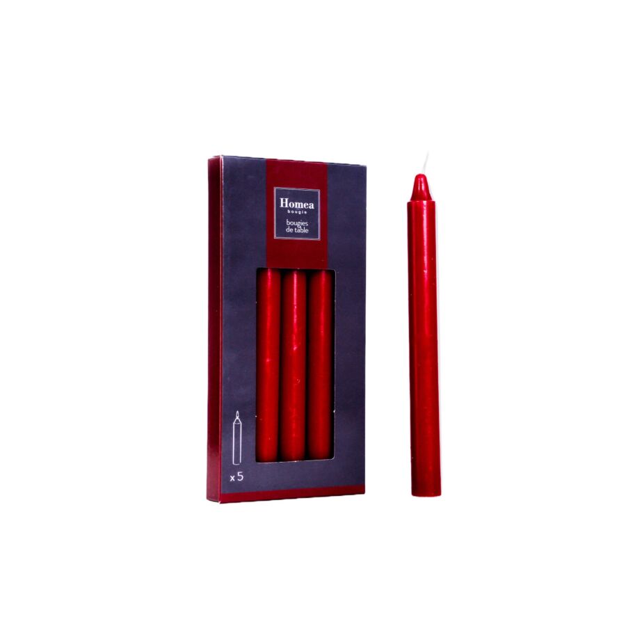 Set De 5 Bougies Chandelier - Rouge Bougies décoratives
