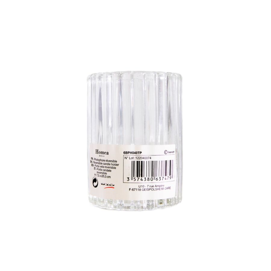 Photophore Cannelle - Blanc Photophores et bougeoirs