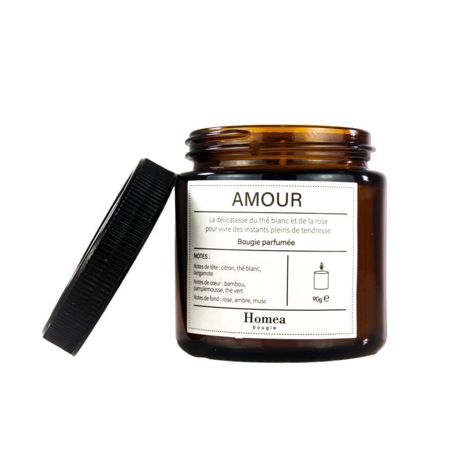 Bougie Parfumée Arôme Amour 7cm - Marron Bougies décoratives