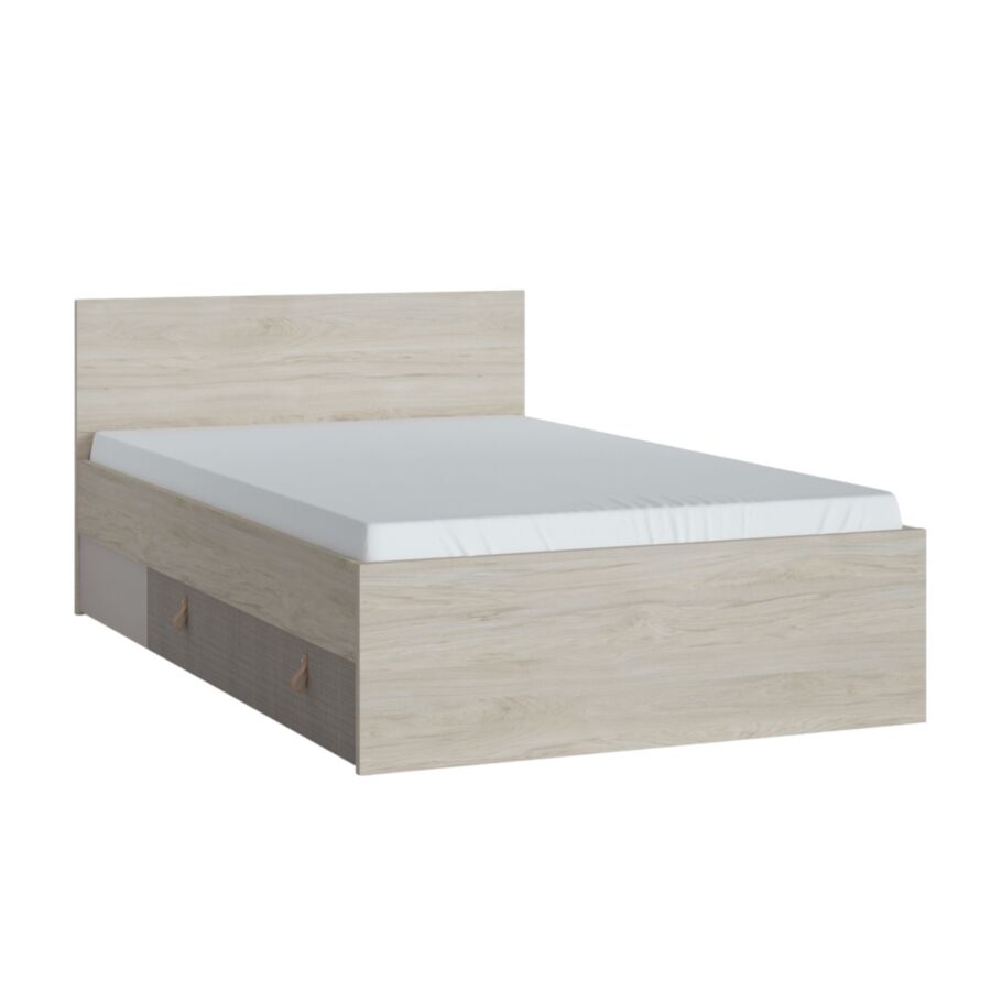 Lit DENIM Sans Sommier 120x200 cm - Chêne Blanchi CHAMBRE ENFANT