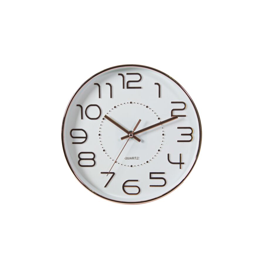 Horloge Murale 25,4cm - Rose / Doré / Blanc Horloges